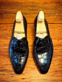 Crocodile Pattern Slip-on Leather Shoes
