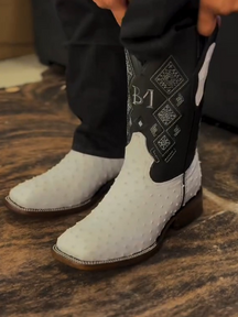 Vintage Western Cowboy Embroidered Boots