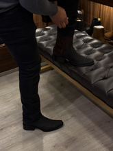 Square Toe Crocodile Print Boots