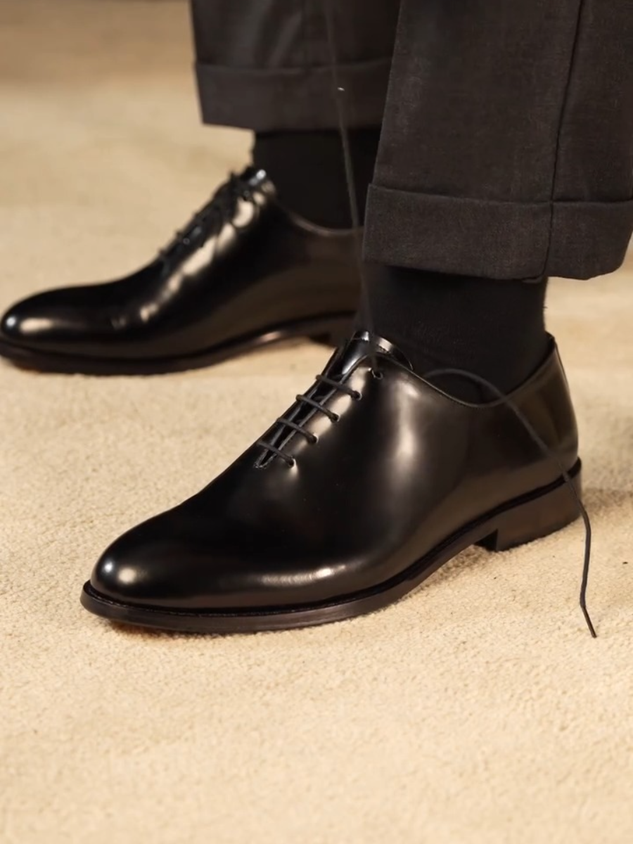 Black Oxford Leather Shoes