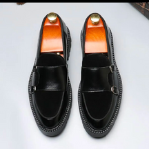 Casual Leather Shoes Fashion Slip-on Leather Shoes