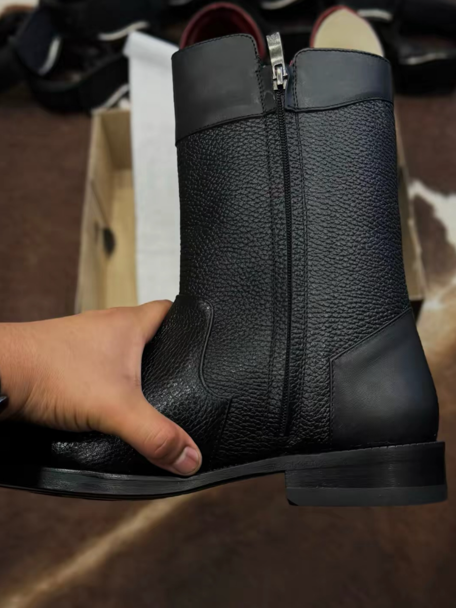 FRANCO Black Deerskin Boots