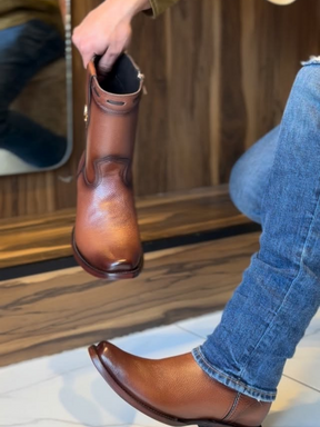 Handcrafted Genuine Leather Square-toe Western Boots