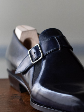 Single Buckle Cowhide Casual Leather Shoes