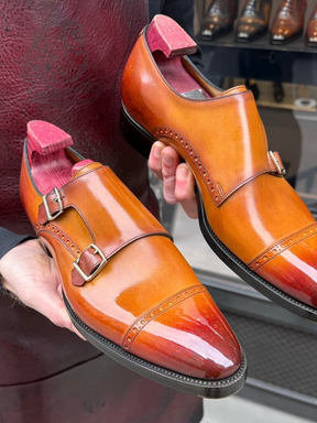 Double Buckle Business Formal Leather Shoes