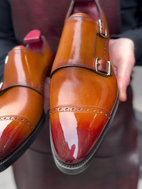 Double Buckle Business Formal Leather Shoes