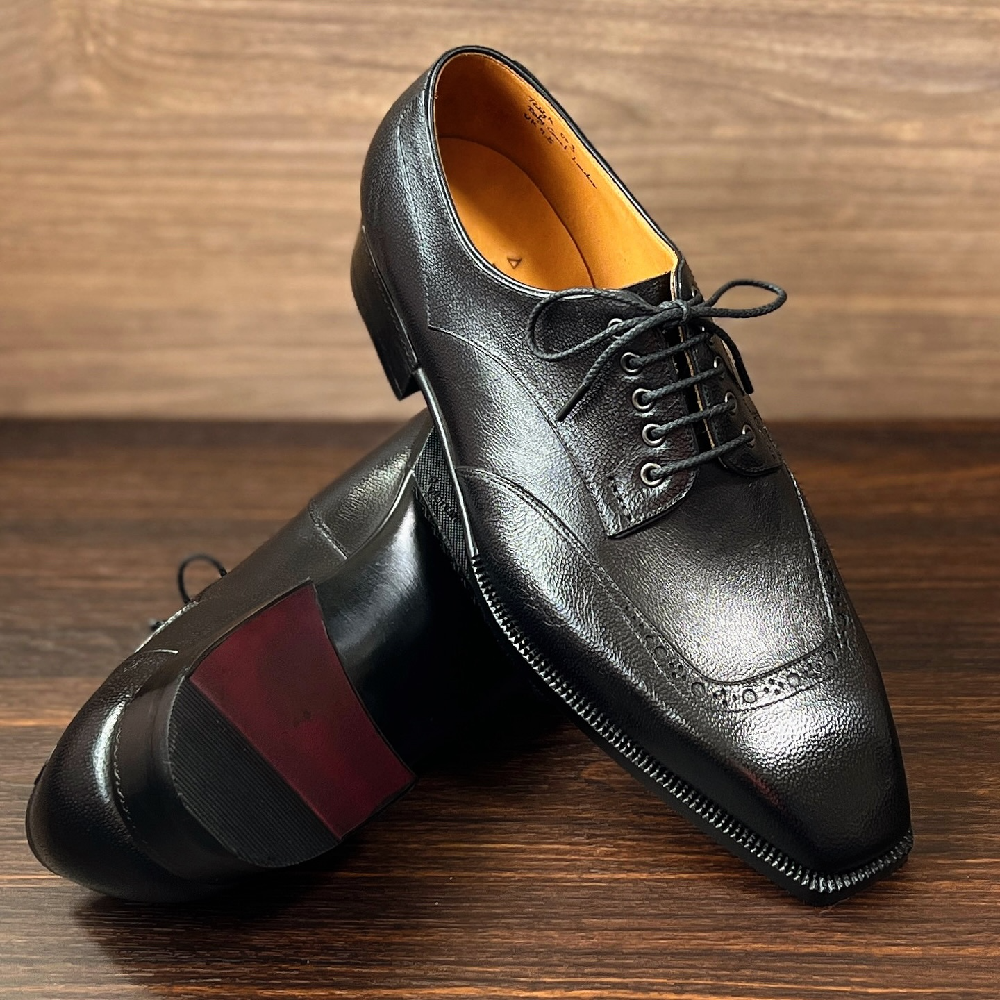 Genuine Leather Handmade Square Toe Lace-up Casual Leather Shoes
