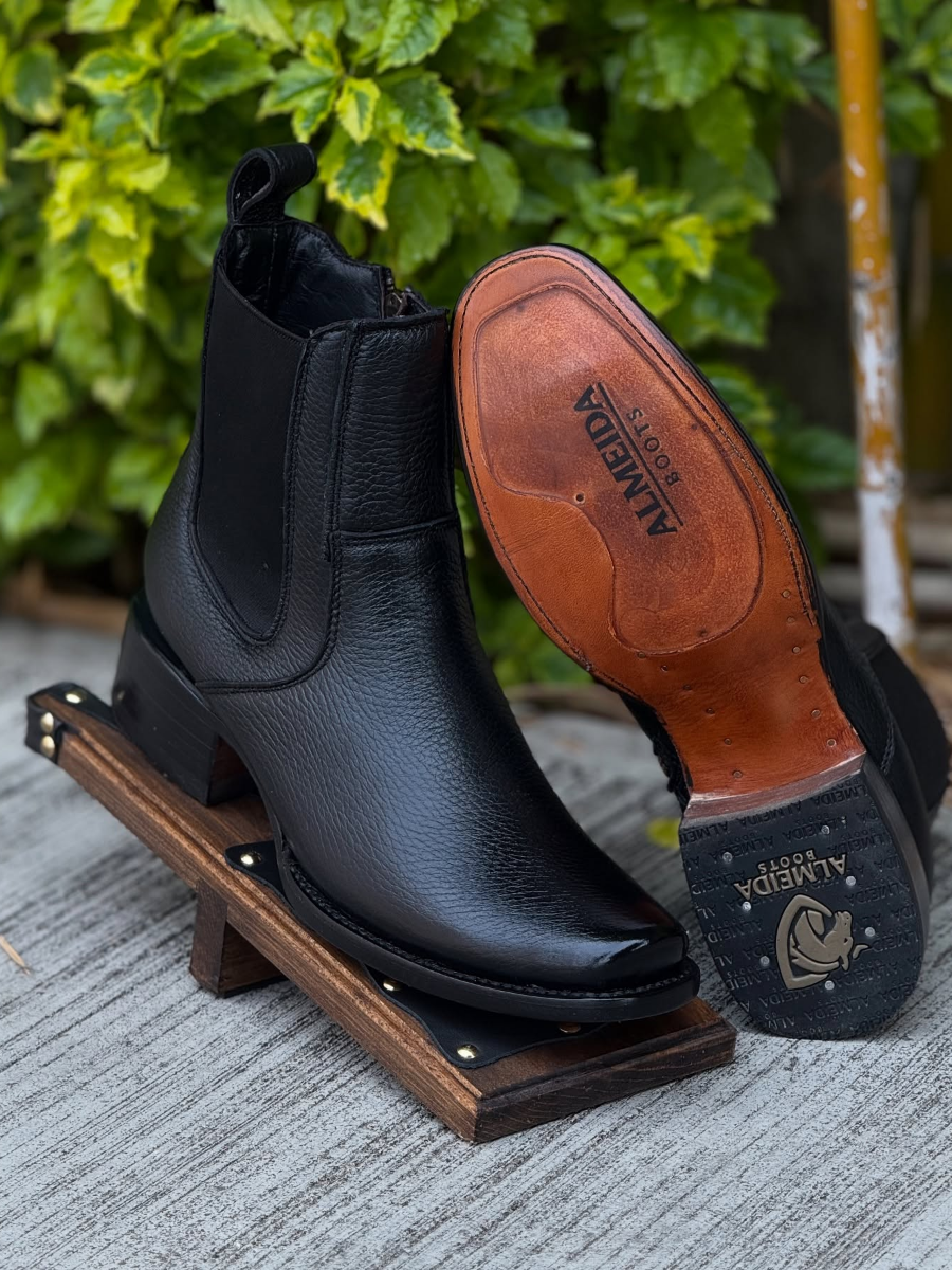 Vintage Leather Cigarette Boots