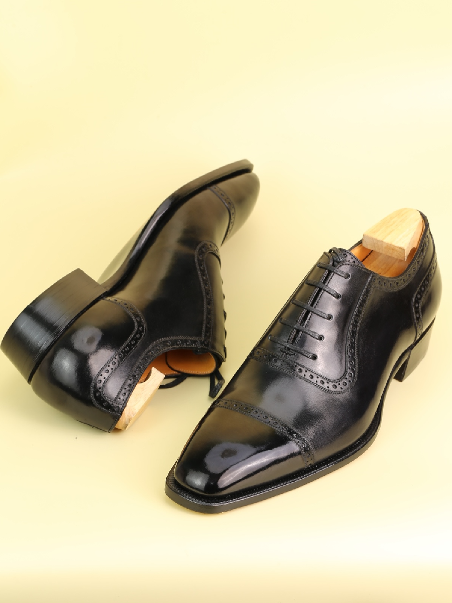 Cowhide Three-joint Oxford Shoes Handmade Leather Shoes