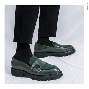 Casual Leather Shoes Fashion Slip-on Leather Shoes