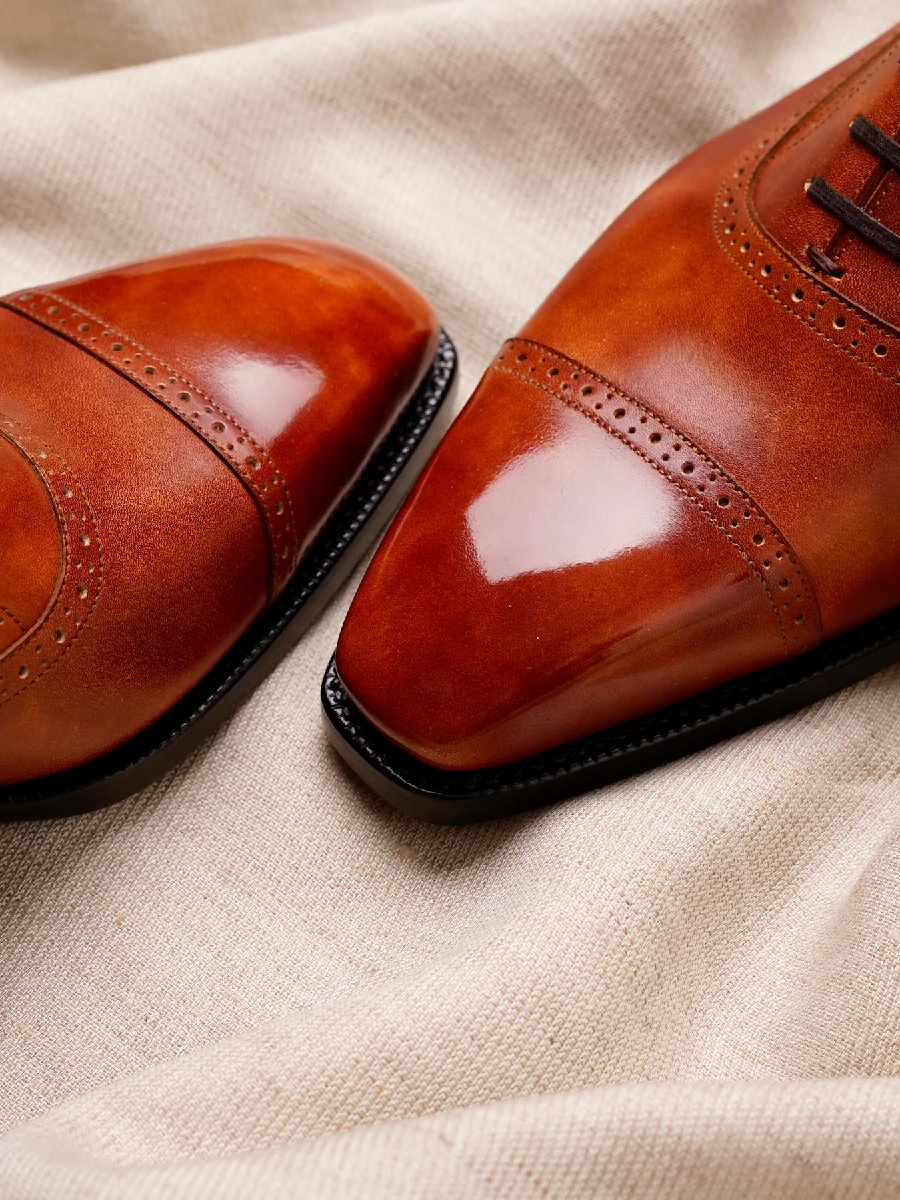 New Three-joint Lace-up Leather Shoes