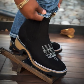 Western Leather Boots | Classic Chelsea Cowboy Design