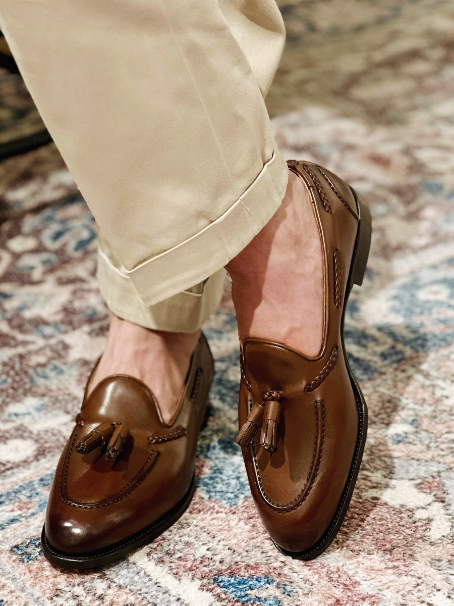 Casual Toe Tassel Leather Shoes