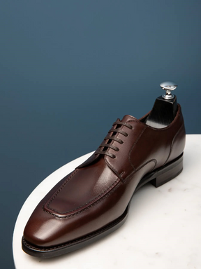 Italian Norwegian Stitched Low-top Cowhide Genuine Leather Shoes