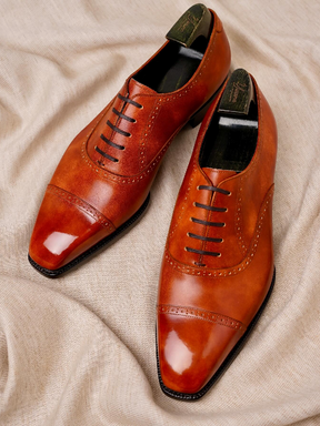 New Three-joint Lace-up Leather Shoes