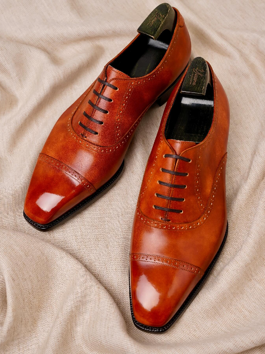 New Three-joint Lace-up Leather Shoes