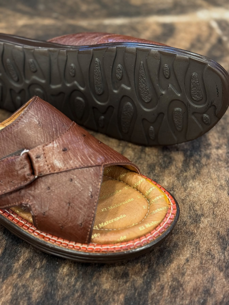 Hand-stitched Genuine Leather Men's Casual Slippers