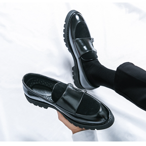 Casual Leather Shoes Fashion Slip-on Leather Shoes