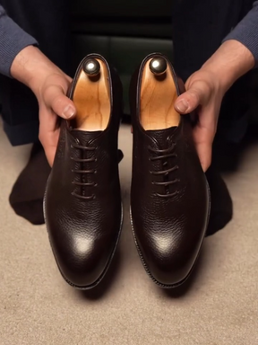 Brown Deerskin Oxford Shoes