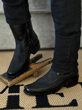 Black Handmade Cowboy Boots