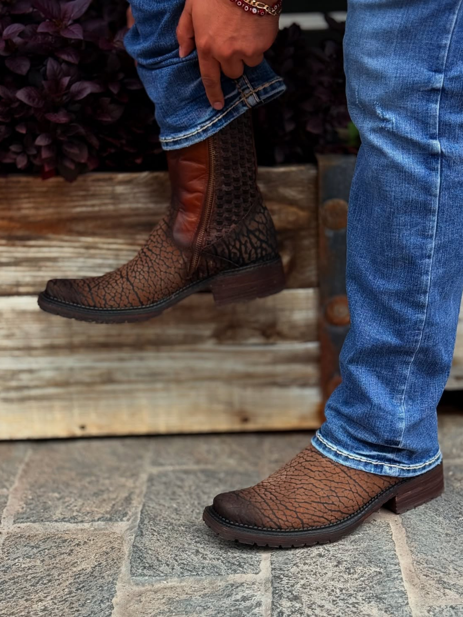 Oxneck Leather Cowboy Boots