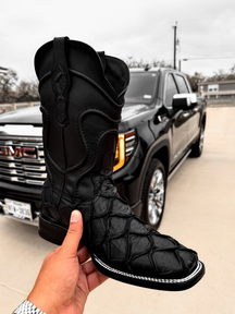 Matte Black Pirarucu Boots