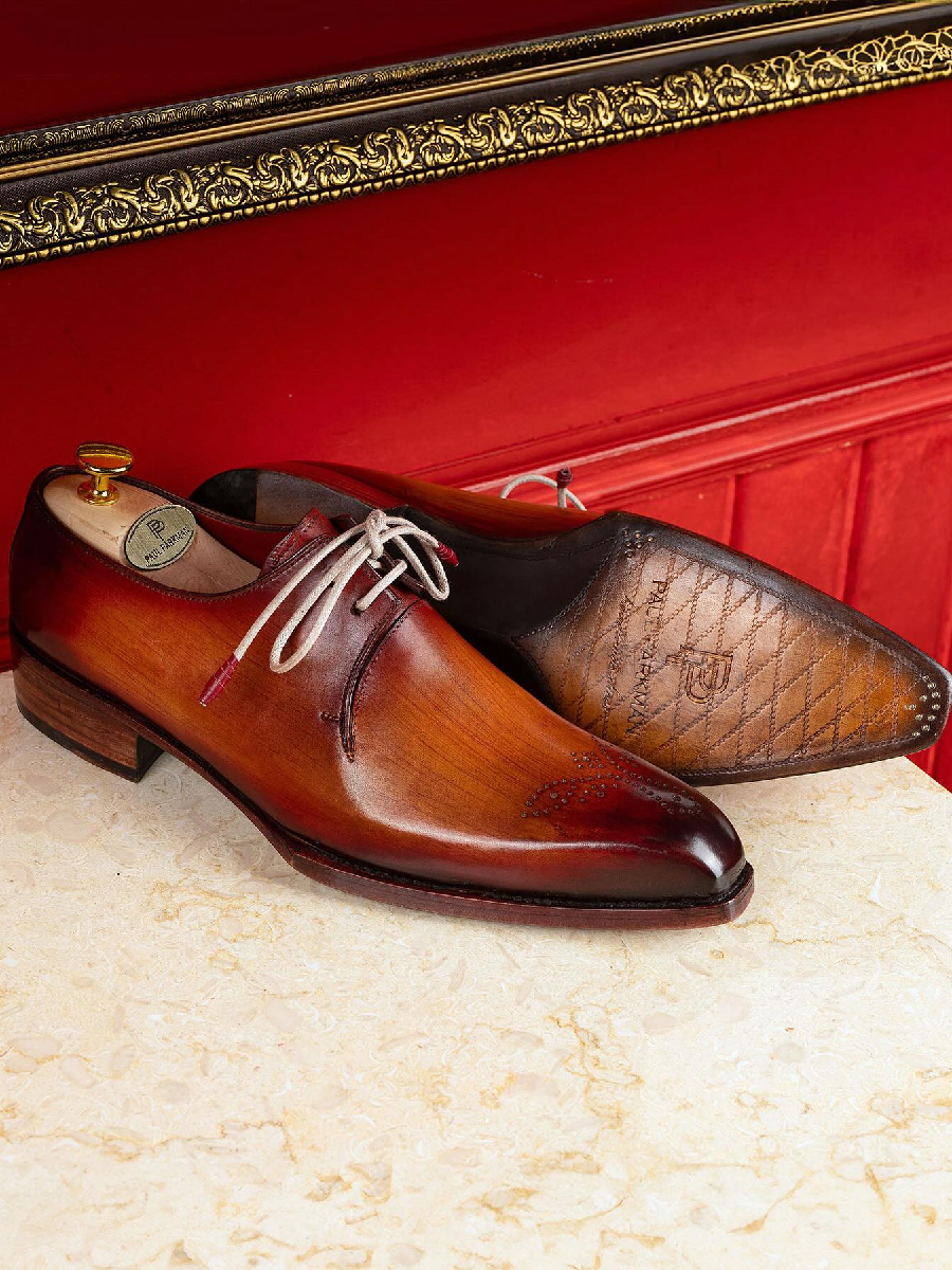 Carved Derby Shoes Genuine Leather Shoes