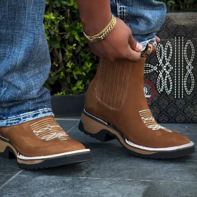 Western Leather Boots | Classic Chelsea Cowboy Design