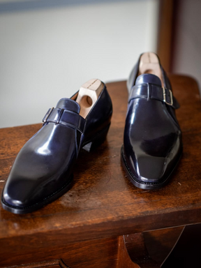 Single Buckle Cowhide Casual Leather Shoes