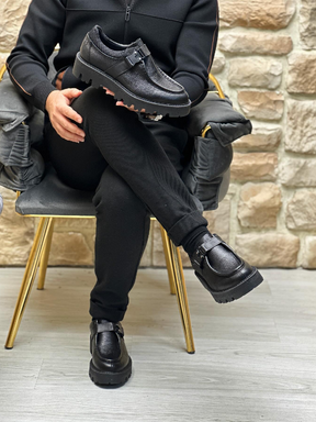 Casual All-match Thick-soled Leather Shoes