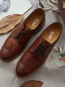 Men's Brogue Carved Leather Shoes