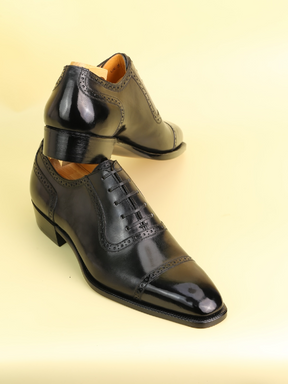 Cowhide Three-joint Oxford Shoes Handmade Leather Shoes