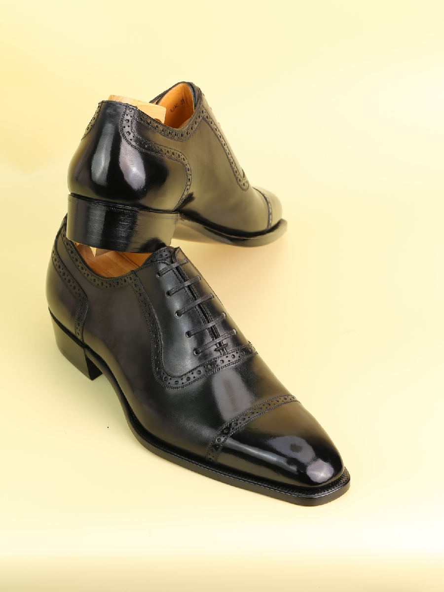 Cowhide Three-joint Oxford Shoes Handmade Leather Shoes