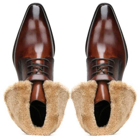 Stalwart Brown Designer Fur Boots