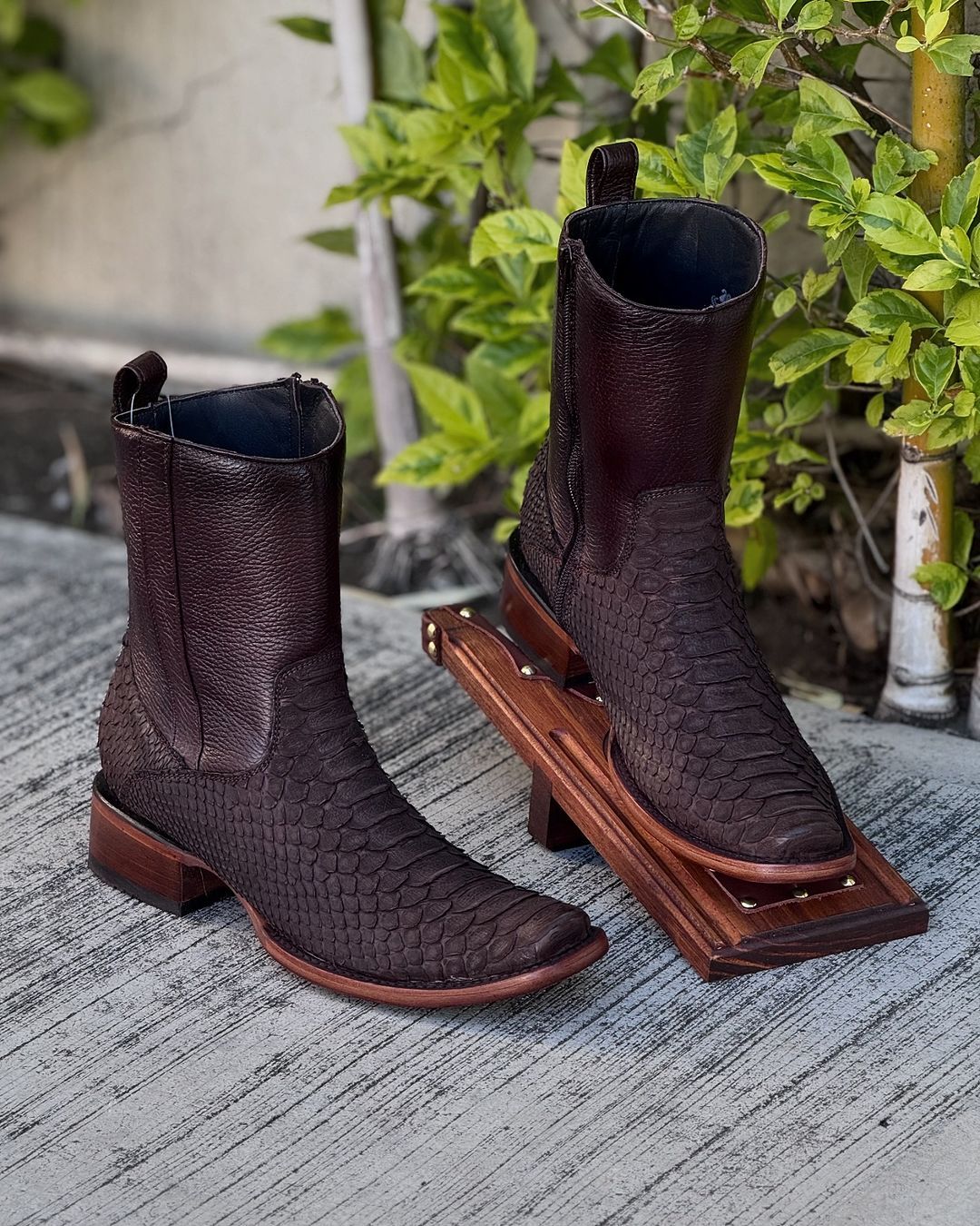 Original Tobacco Python Cowboy Boots