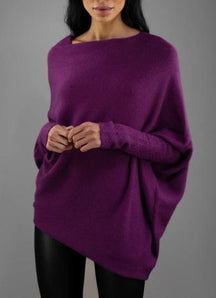 Soft Batwing Sleeve Loose Sweater