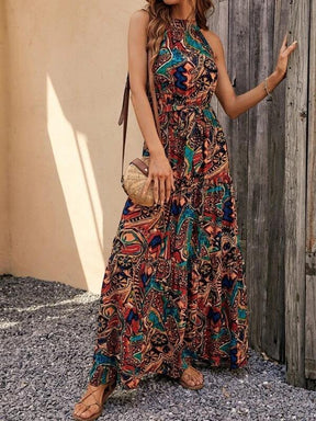 Vintage Halter Neck Boho Dress