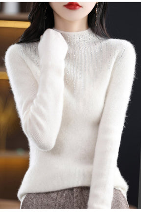 Half High Neck Loose Sweater