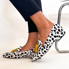 Tassel Shallow Leopard Print Casual Loafers