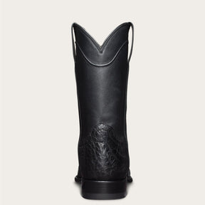 Vintage Men's Long Boots Crocodile Pattern Western Boots