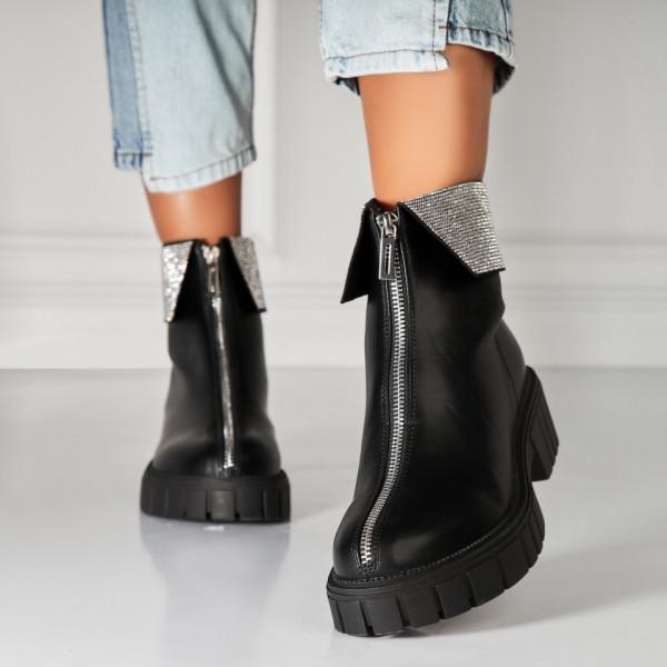 Women's Chic Dazzle Front Zipper Boots