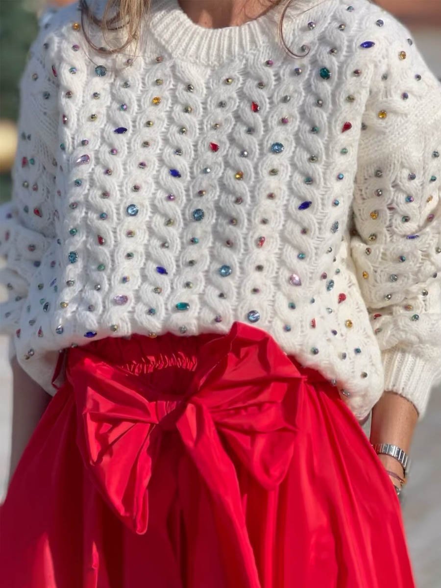 Faux Gem Sweater