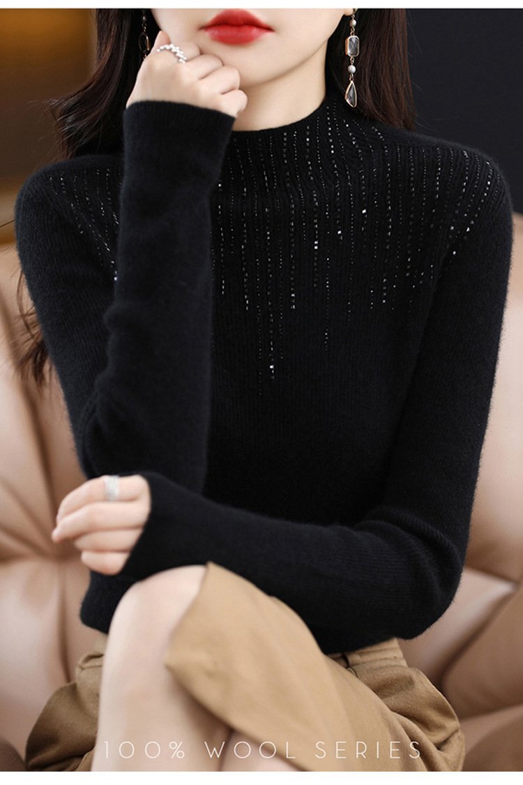 Half High Neck Loose Sweater