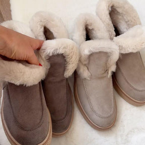 Flat Padded Shoes Slip-on Casual Snow Boots