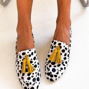 Tassel Shallow Leopard Print Casual Loafers