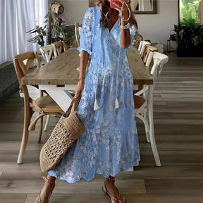 Hot Floral Casual Maxi Dress