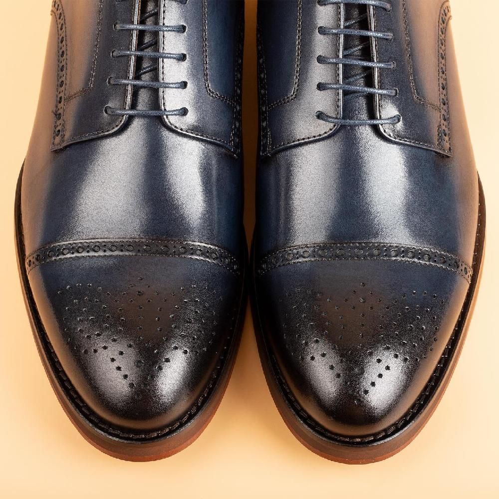 Brogue Carved Leather Shoes Fashion Genuine Leather Formal Oxford Leather Shoes