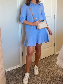 Blue Shirt Dress