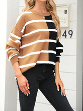 Striped Color Matching Sweater