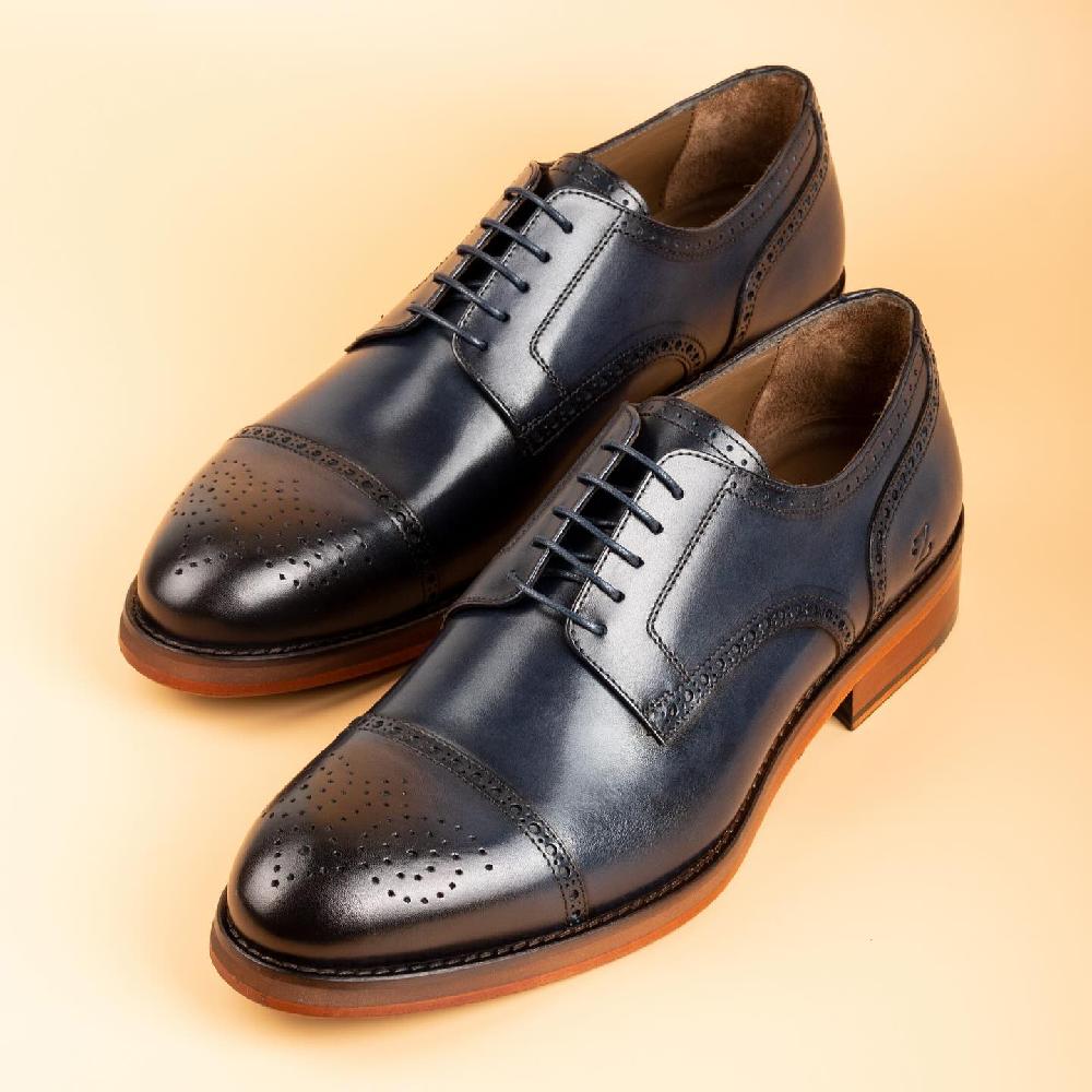 Brogue Carved Leather Shoes Fashion Genuine Leather Formal Oxford Leather Shoes